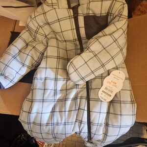 Plaid Hooded Kids Jacket